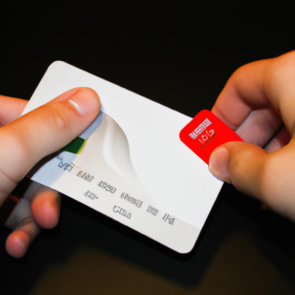 Person using a loyalty card