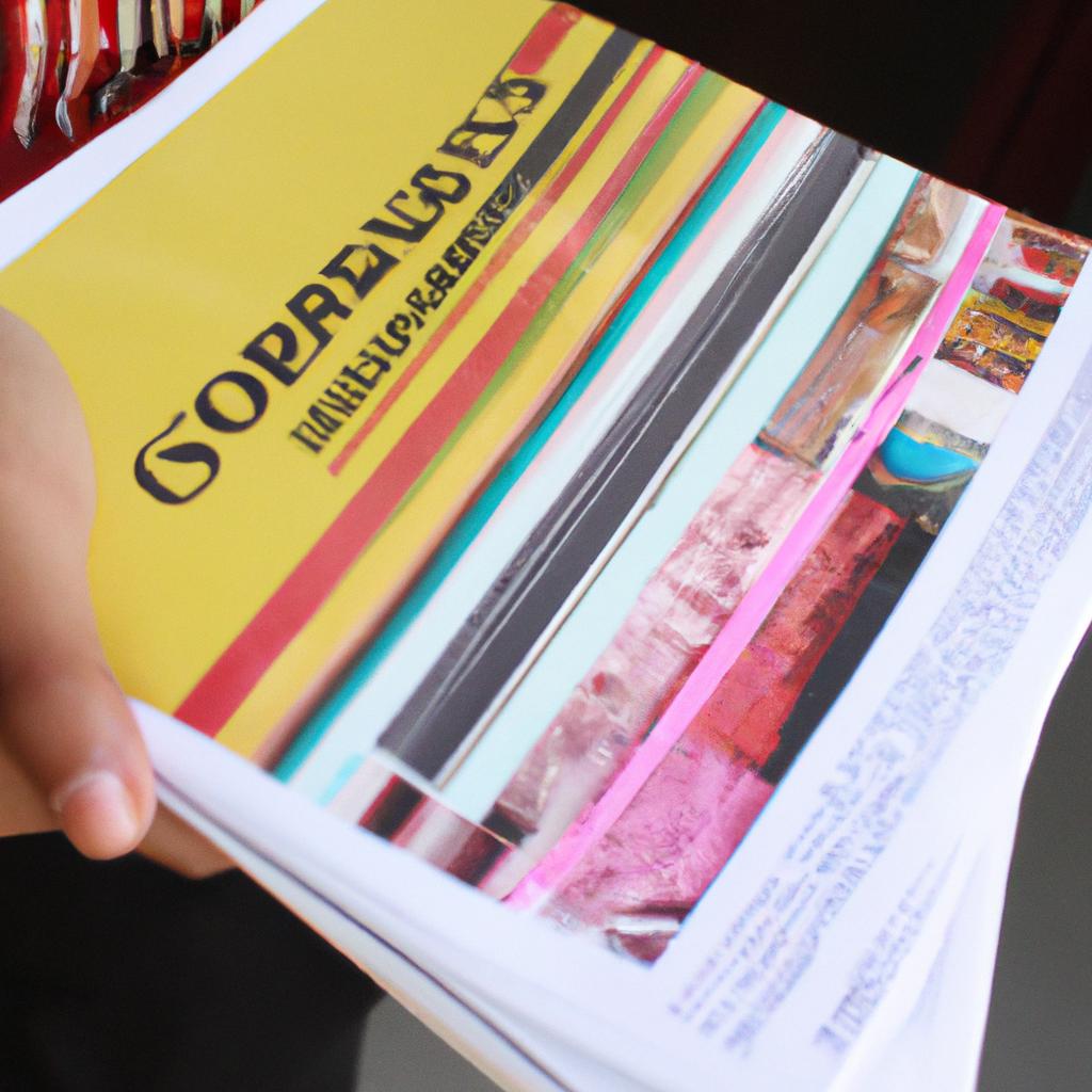 Person holding shopping publications report